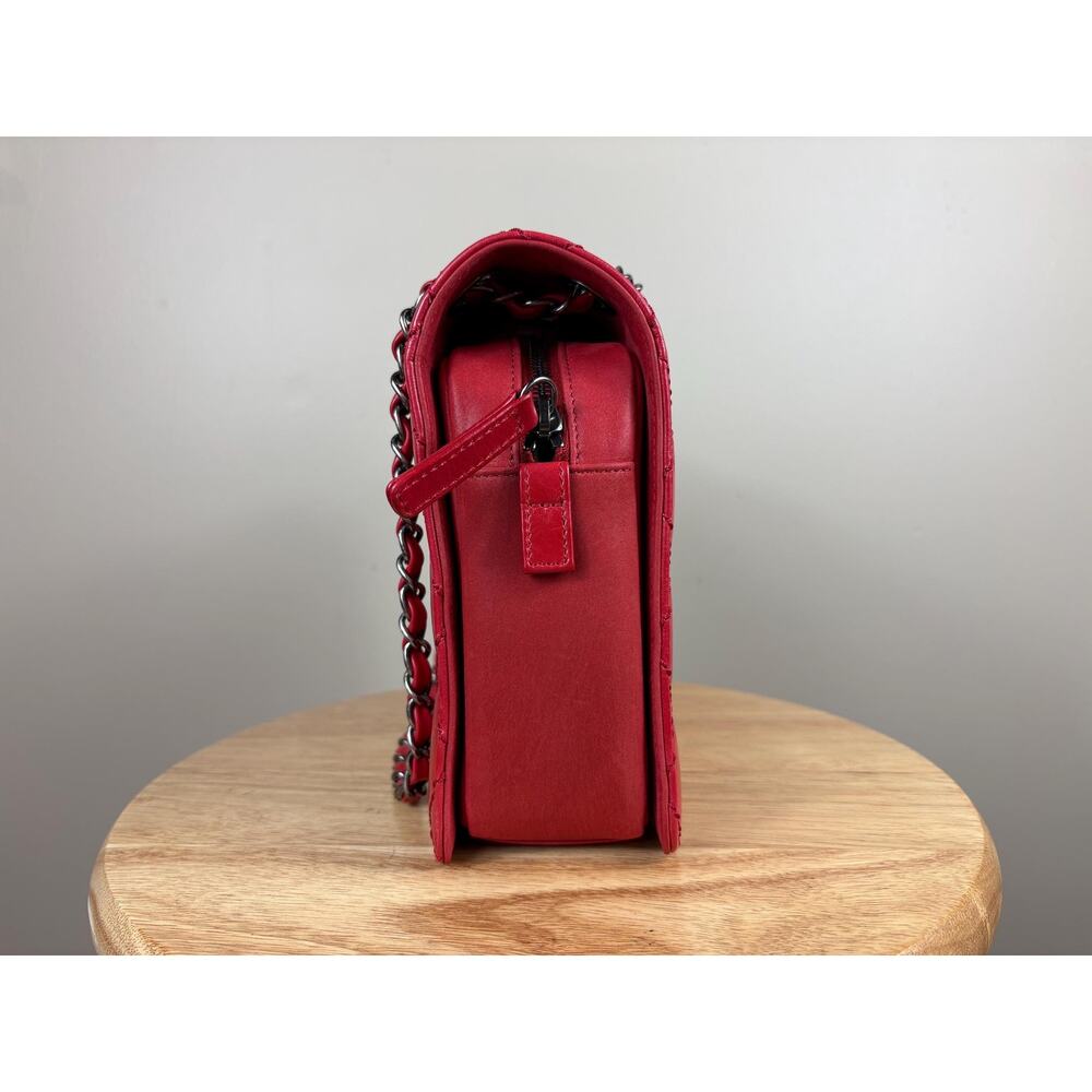 Authentic Chanel Matelasse Red Calfskin Leather Cocomark Shoulder Bag w/ COA - Picture 5 of 16